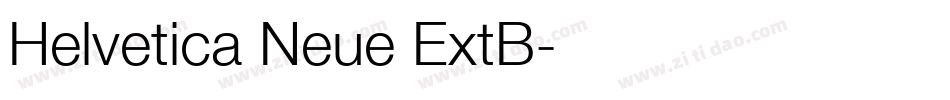 Helvetica Neue ExtB字体转换